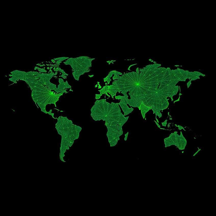 Global network visualization